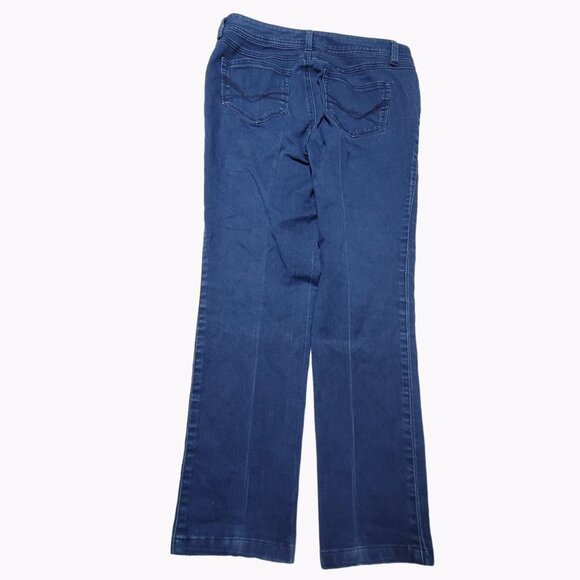 Roz Ali Jeans Womens Size 10 Straight Leg Low Rise Medium Wash Denim Pants - Picture 3 of 4